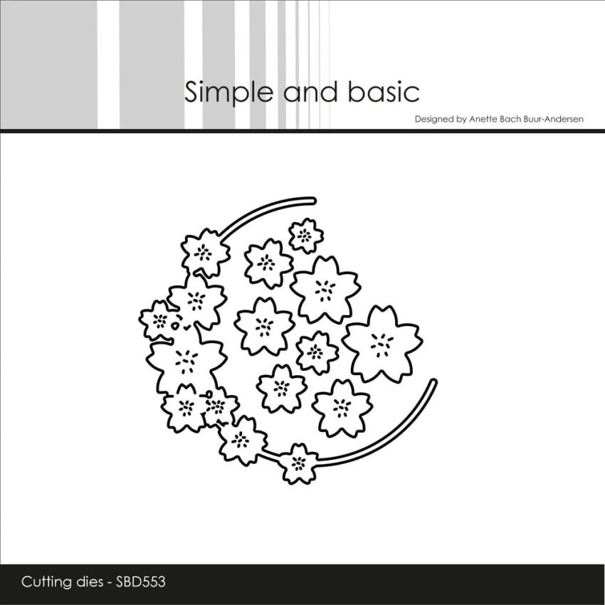 Simple and Basic - Stanzschablone "Flower Wreath Halfcircle" Dies
