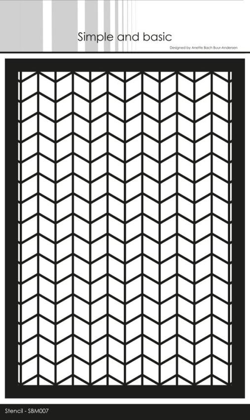 Simple and Basic - Schablone "Chevron" Stencil