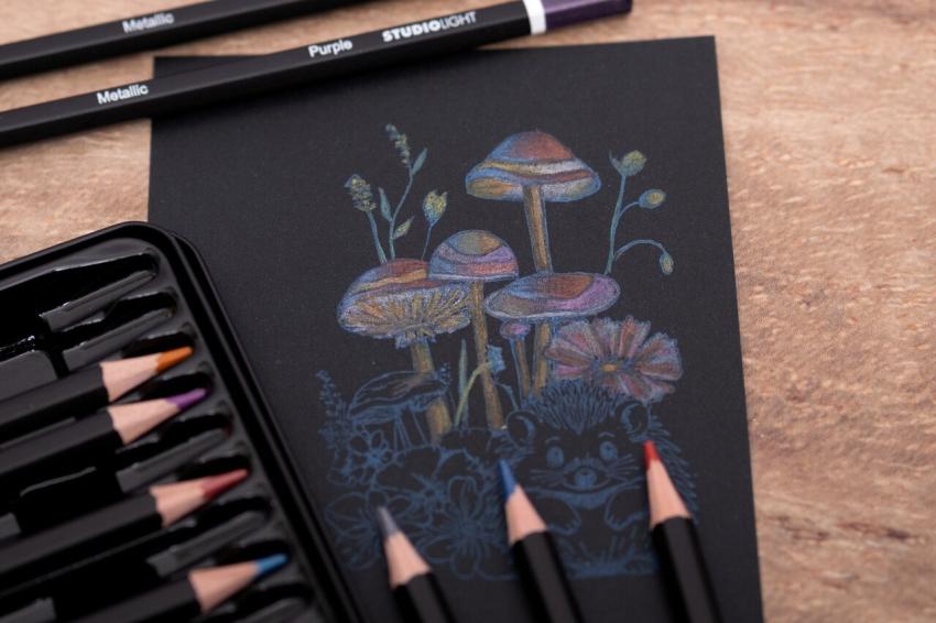 Studio Light - Buntstifte "Metallic" Artist Quality Pencils 12-teilig
