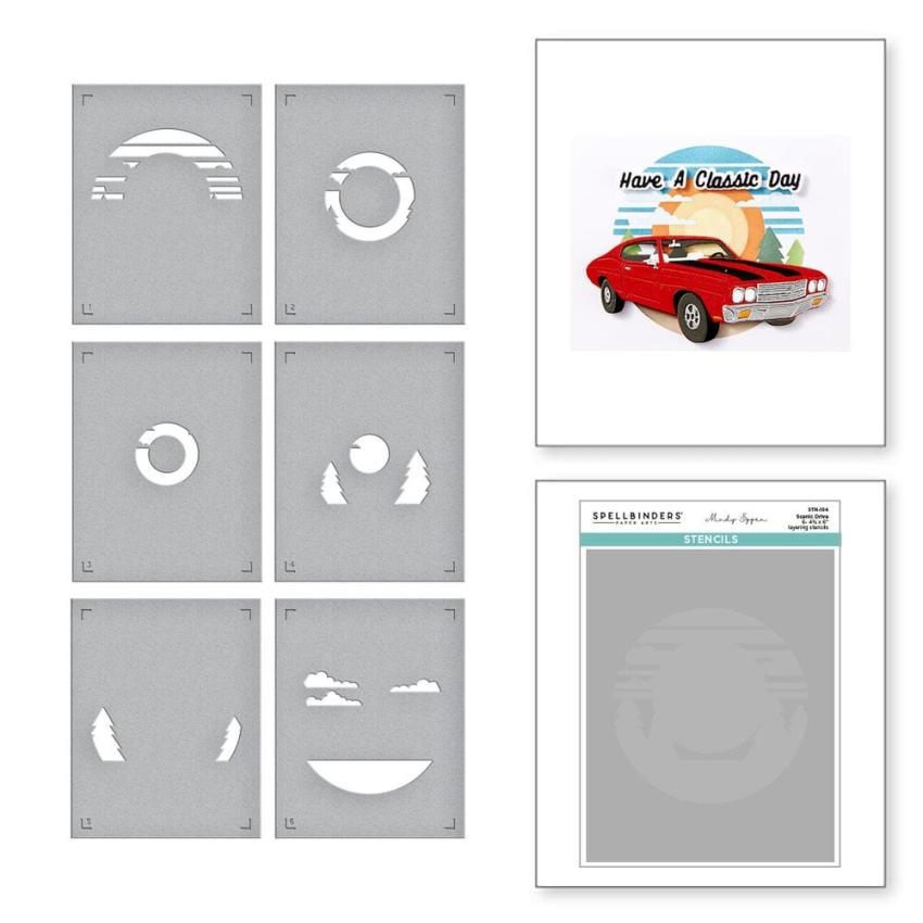 Spellbinders - Schablone "Scenic Drive" Stencil