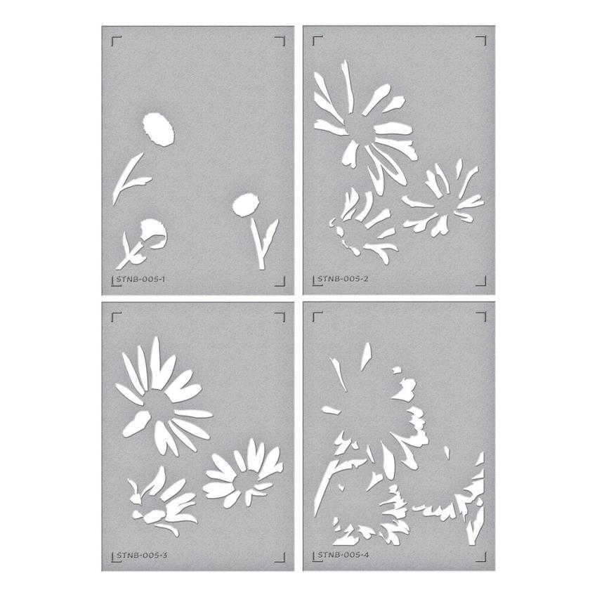 Spellbinders - Buchdrucktechnik "Daisy Trio" BetterPress Plate & Stencil