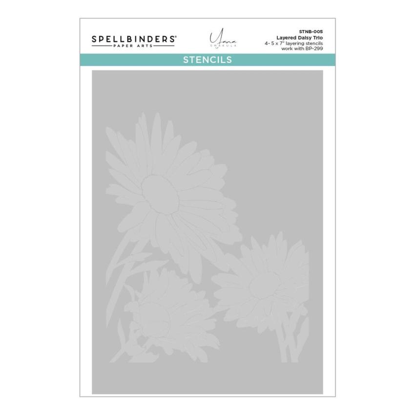 Spellbinders - Buchdrucktechnik "Daisy Trio" BetterPress Plate & Stencil