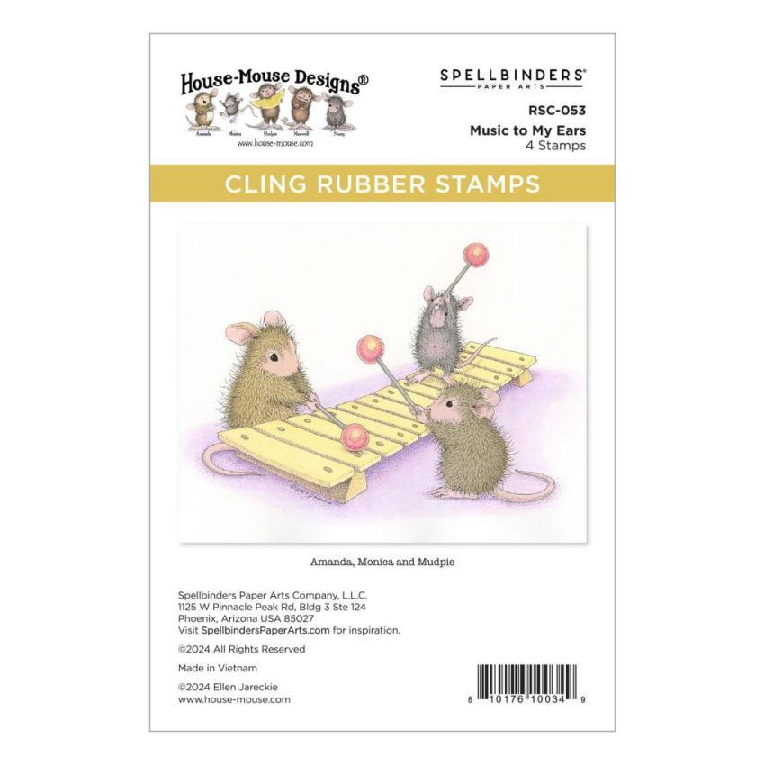 Spellbinders - Gummistempel Set "Music to My Ears" Cling Stamp
