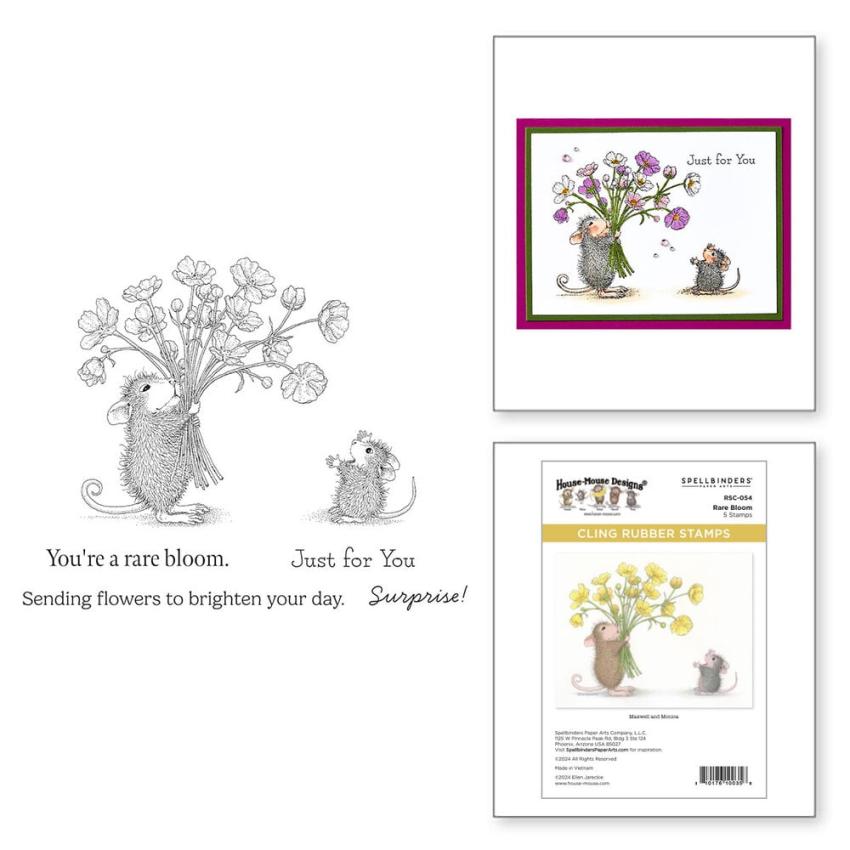 Spellbinders - Gummistempel Set "Rare Bloom" Cling Stamp