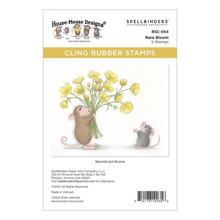 Spellbinders - Gummistempel Set "Rare Bloom" Cling Stamp