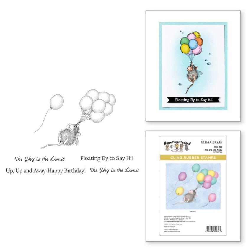 Spellbinders - Gummistempel Set "Up, Up and Away" Cling Stamp