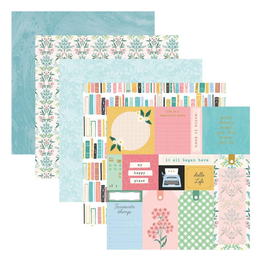 Spellbinders - Designpapier "Rosie's Studio Hello It's Me!" Paper Pack 6x6 Inch - 40 Bogen