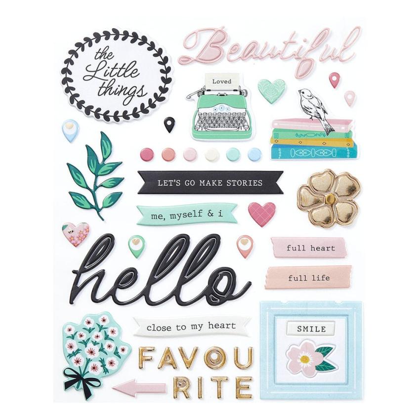 Spellbinders - Aufkleber "Rosie's Studio Hello It's Me!" Sticker