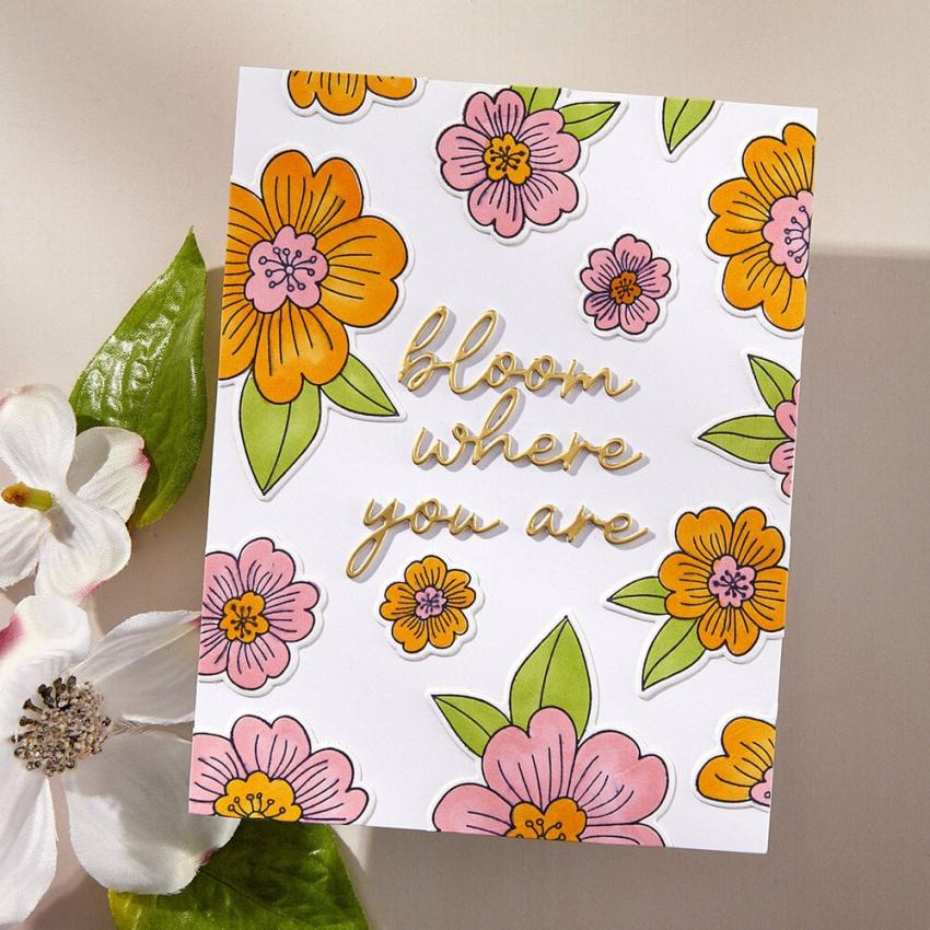 Spellbinders - Buchdrucktechnik "Spring in Kyoto" BetterPress Plate & Dies