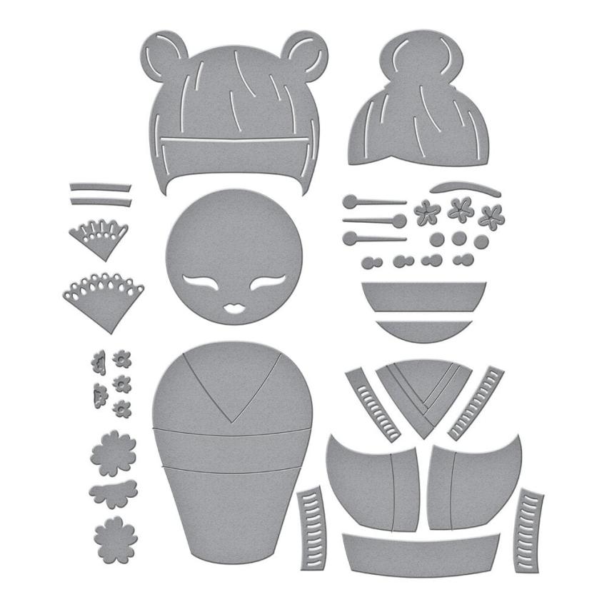 Spellbinders - Stanzschablone "Kokeshi Dolls" Dies