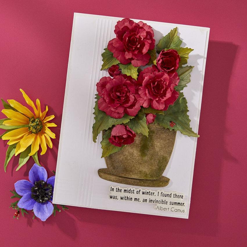 Spellbinders - Stanzschablone "Begonia and Ladybugs" Dies