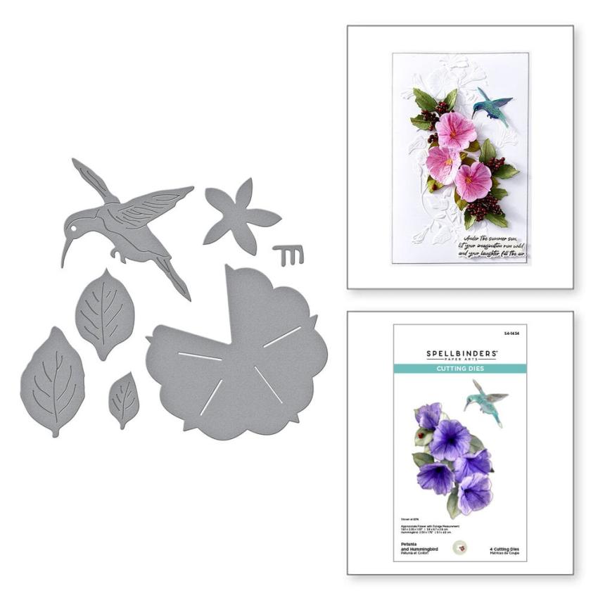 Spellbinders - Stanzschablone "Petunia and Hummingbird" Dies