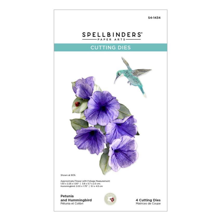 Spellbinders - Stanzschablone "Petunia and Hummingbird" Dies