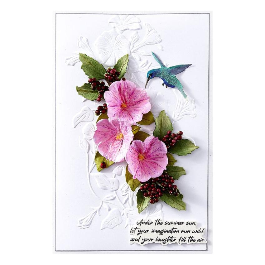 Spellbinders - Stanzschablone "Petunia and Hummingbird" Dies