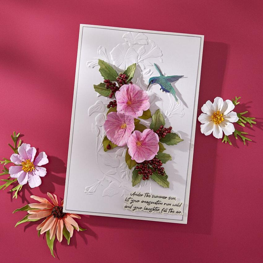 Spellbinders - Stanzschablone "Petunia and Hummingbird" Dies