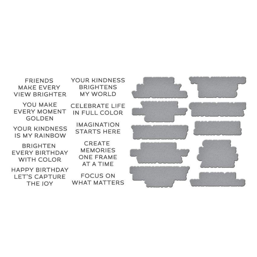 Spellbinders - Buchdrucktechnik "Take Note" BetterPress Plate & Dies