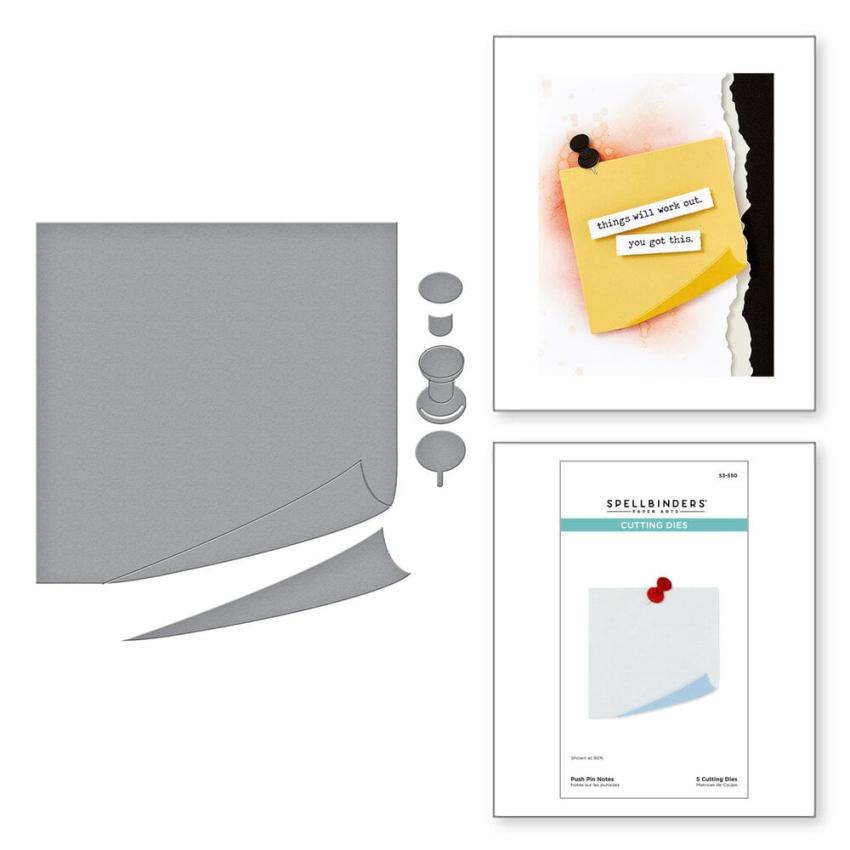 Spellbinders - Stanzschablone "Push Pin Notes" Dies