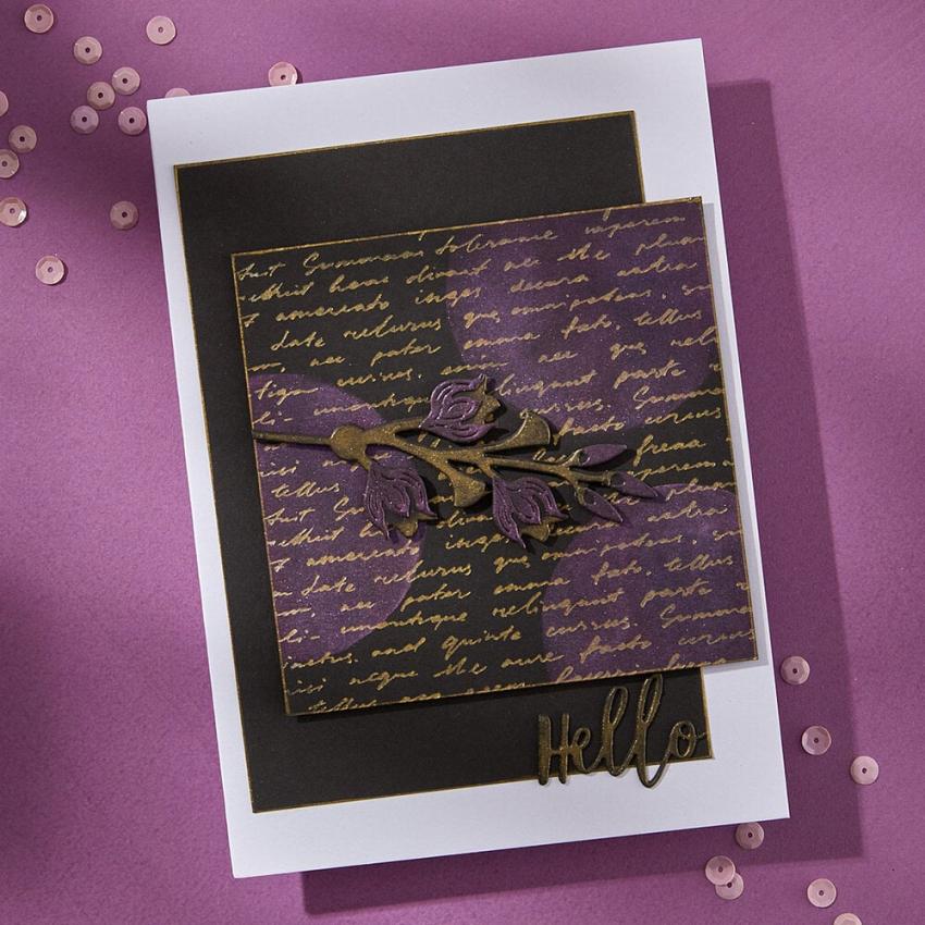 Spellbinders - Buchdrucktechnik "Script Tekst" BetterPress Plate