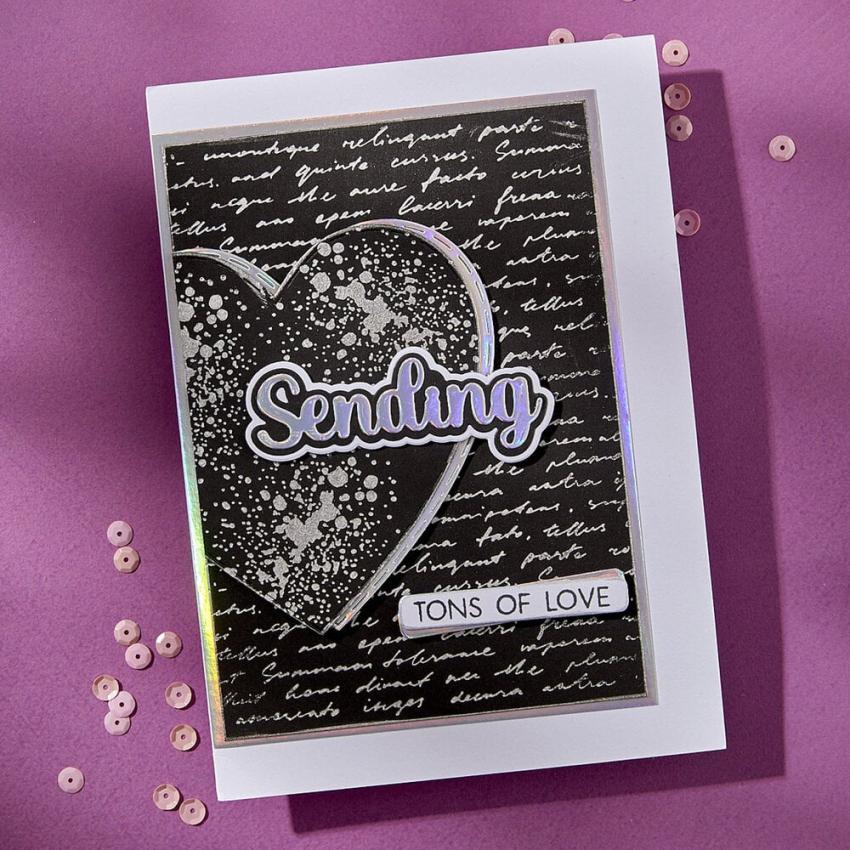 Spellbinders - Stempelset & Stanzschablone "Smiles Sentiment" Clear Stamps & Dies