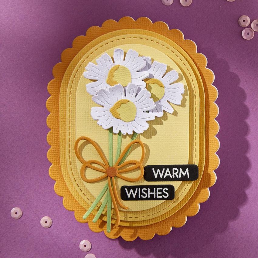 Spellbinders - Stanzschablone "Scallop and Stitched Edge Ovals" Dies