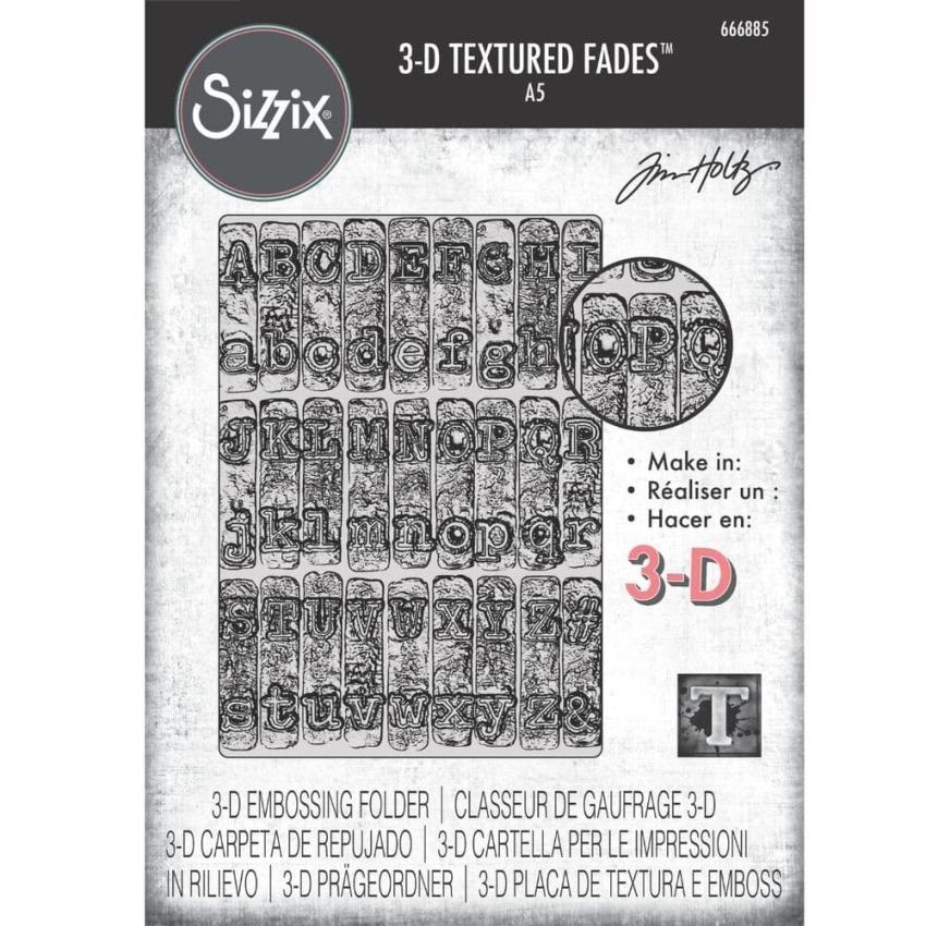 Sizzix - 3D Prägefolder "Typewriter Large" Embossing Folder Design by Tim Holtz
