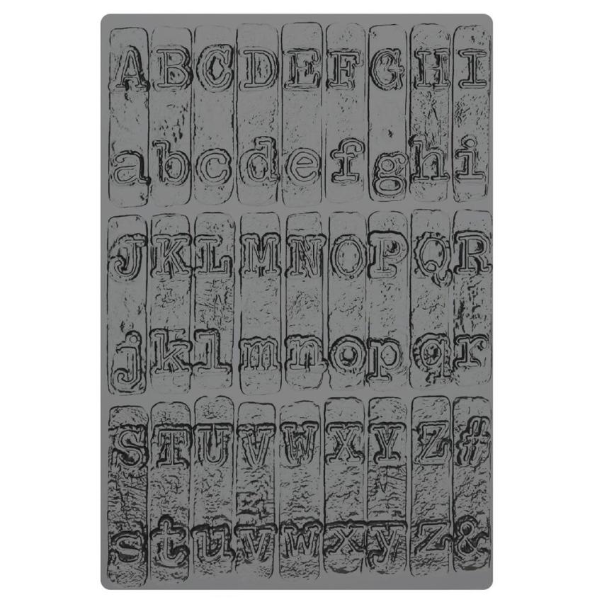 Sizzix - 3D Prägefolder "Typewriter Large" Embossing Folder Design by Tim Holtz
