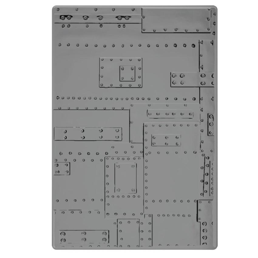 Sizzix - 3D Prägefolder "Foundry Large" Embossing Folder Design by Tim Holtz