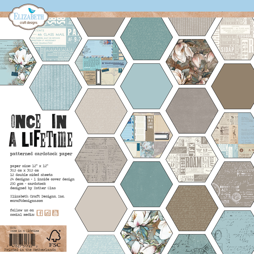 Elizabeth Craft Designs - Designpapier "Once in a Lifetime" Paper Pack 12x12 Inch - 12 Bogen
