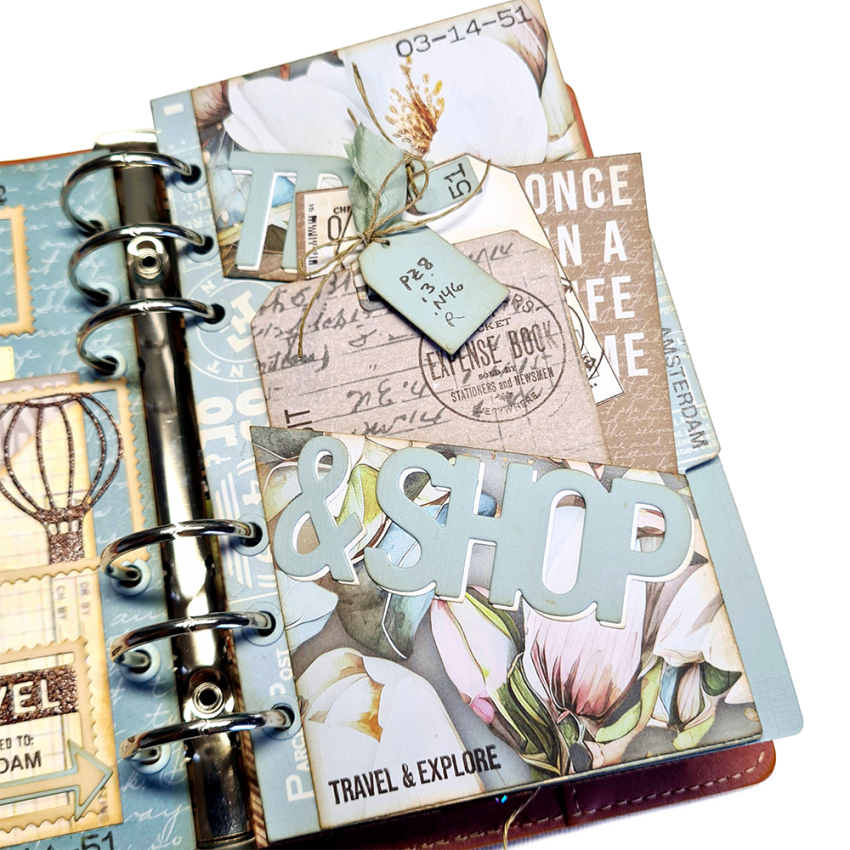 Elizabeth Craft Designs - Stanzschalone "Slanting Library Pocket With Bag" Dies