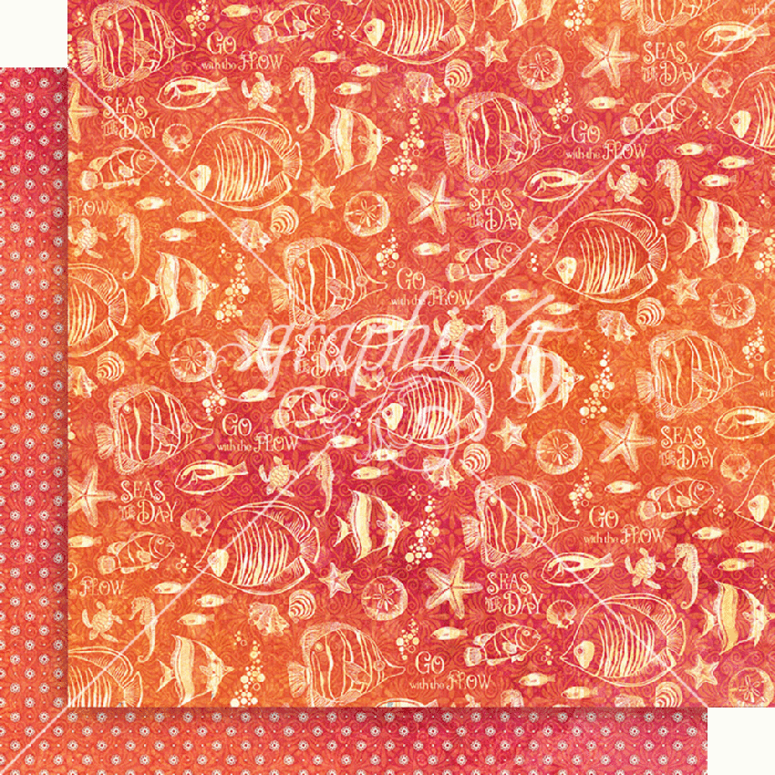 Graphic 45 - Designpapier "Seas the Day" Collection Pack 8x8 Inch - 24 Bogen