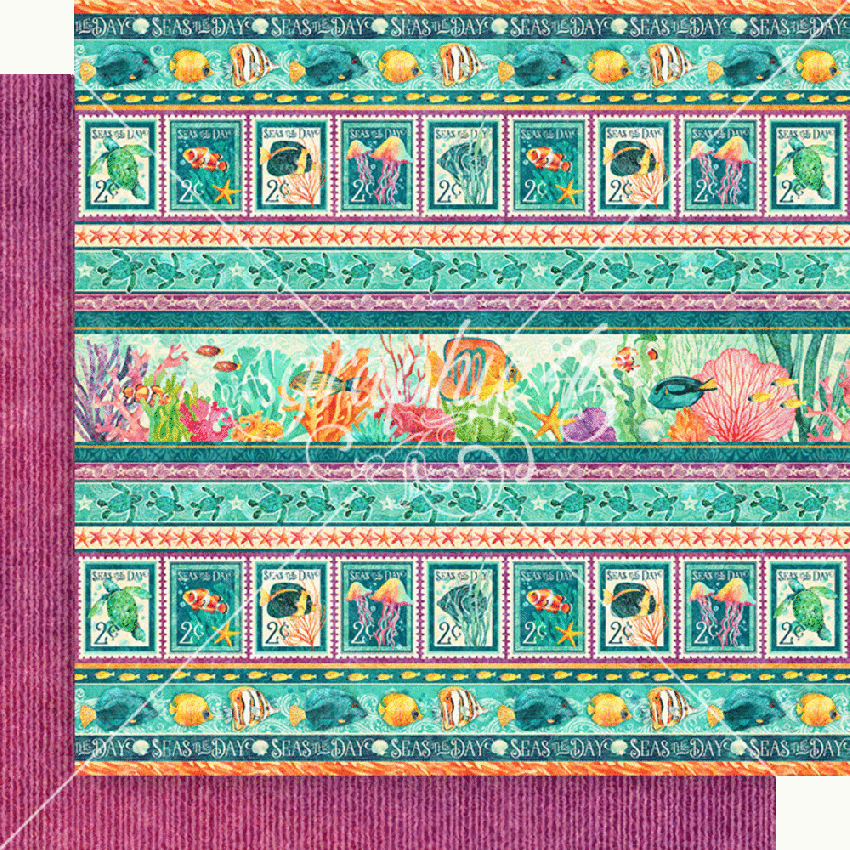 Graphic 45 - Designpapier "Seas the Day" Collection Pack 12x12 Inch - 24 Bogen