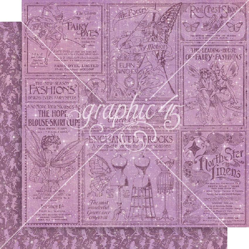 Graphic 45 - Designpapier "Fairy Boutique" Collection Pack 8x8 Inch - 24 Bogen
