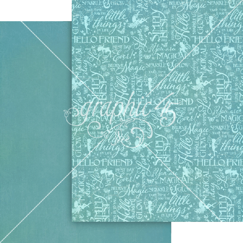 Graphic 45 - Designpapier "Fairy Boutique" Patterns & Solid Pad 8,5x11 Inch - 16 Bogen