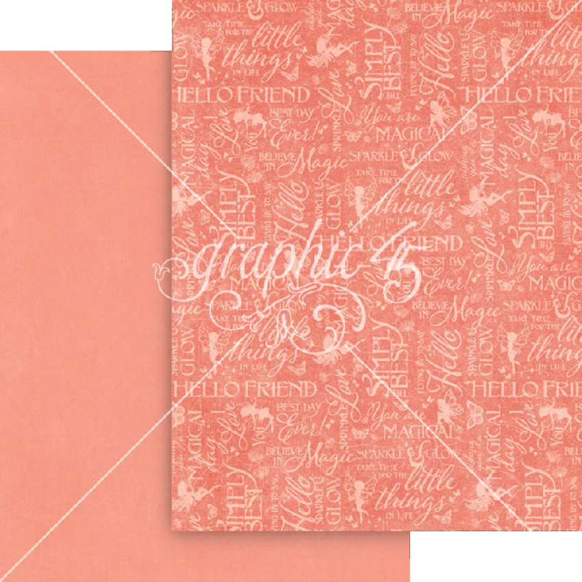 Graphic 45 - Designpapier "Fairy Boutique" Patterns & Solid Pad 8,5x11 Inch - 16 Bogen