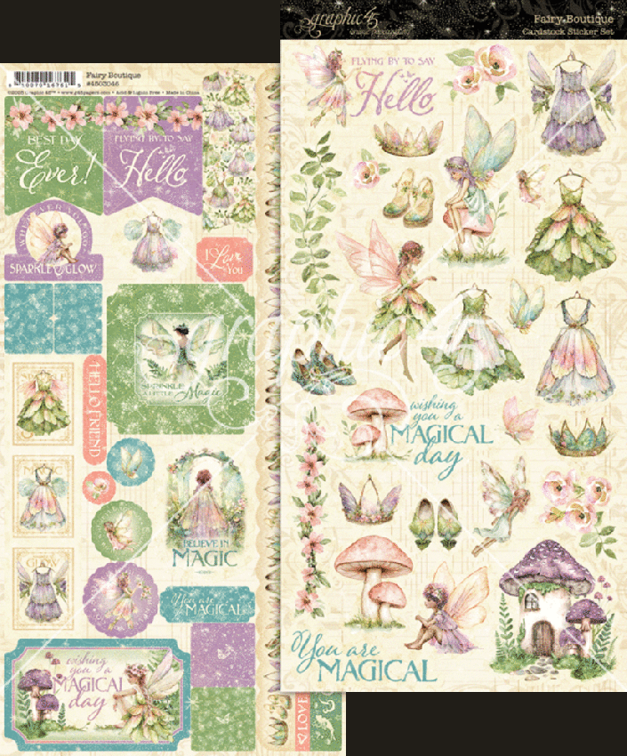 Graphic 45 - Aufkleber "Fairy Boutique" Sticker