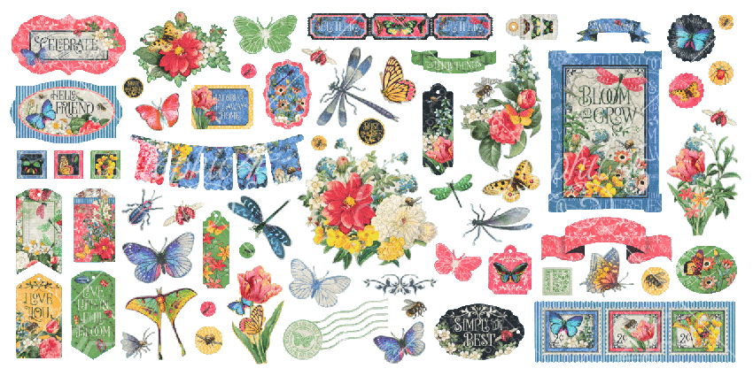 Graphic 45 - Designpapier "Flutter Keepsake "  Deluxe Collectors Edition 12x12 Inch - 16 Bogen