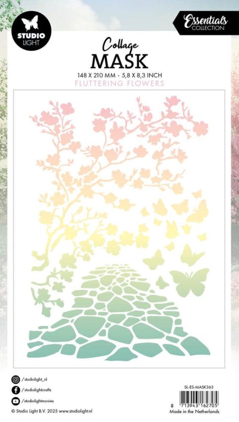 Studio Light - Schablone "Fluttering Flowers" Stencil  