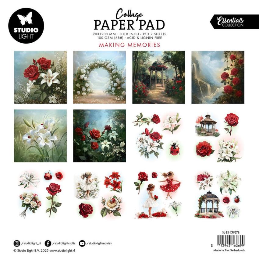 Studio Light - Designpapier "Making Memories" Paper Pack 8x8 Inch - 24 Bogen