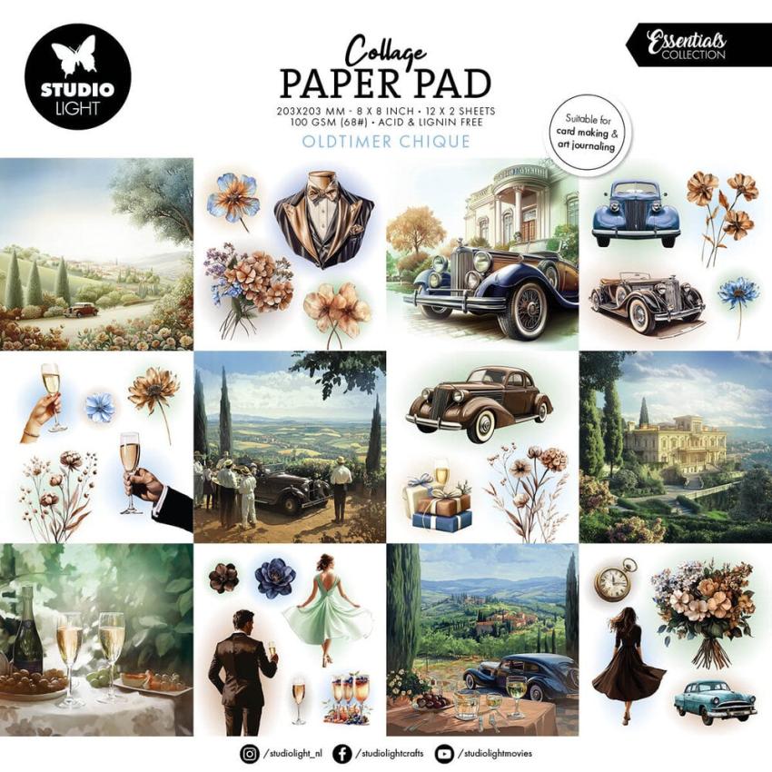Studio Light - Designpapier "Oldtimer Chique" Paper Pack 8x8 Inch - 24 Bogen