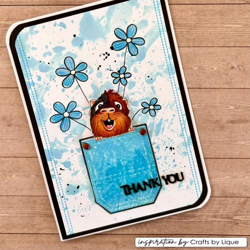 Vaessen Creative - Stempelset "Guinea Pigs 2" Clear Stamps Design by Carla Creates