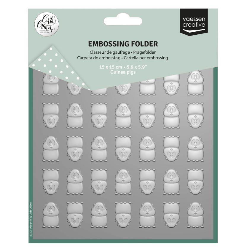 Vaessen Creative - Prägefolder "Meerschweinchen" Embossingfolder Design by Carla Creates