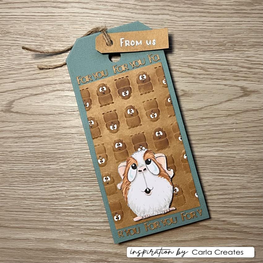 Vaessen Creative - Prägefolder "Meerschweinchen" Embossingfolder Design by Carla Creates