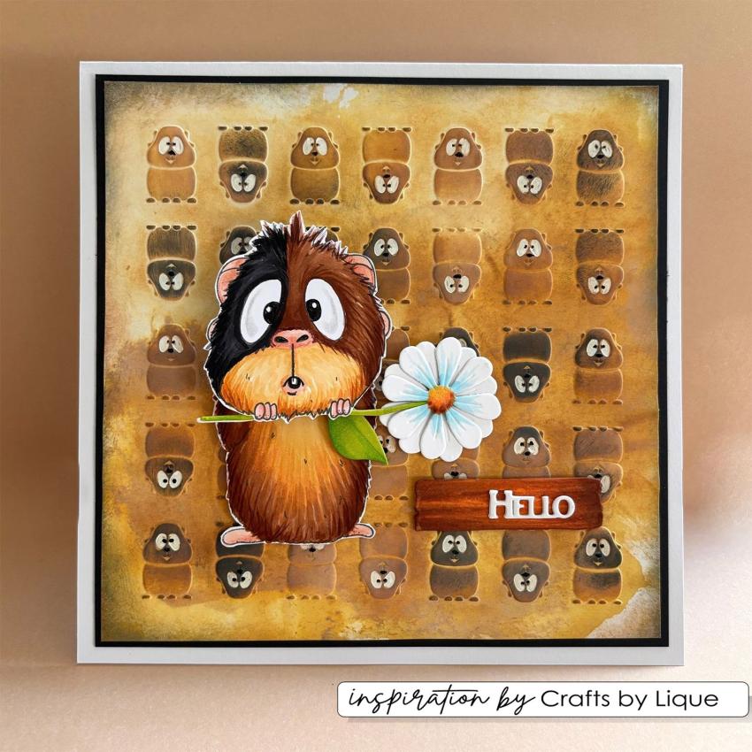 Vaessen Creative - Prägefolder "Meerschweinchen" Embossingfolder Design by Carla Creates