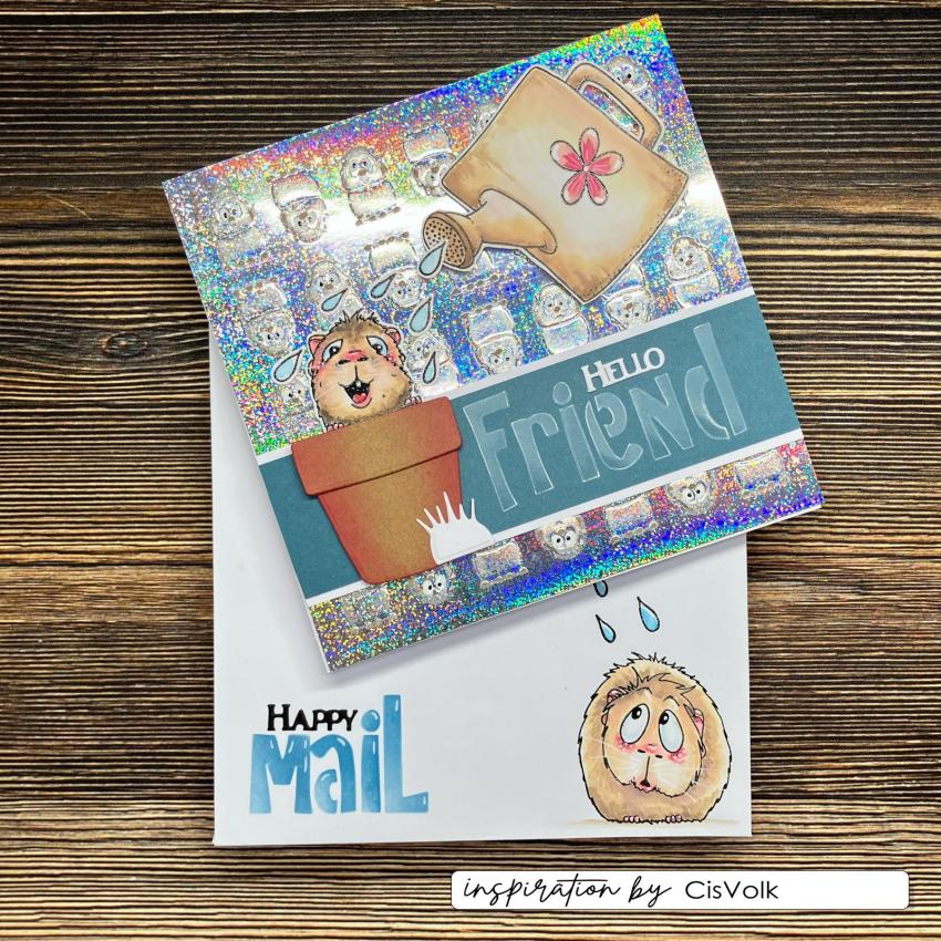 Vaessen Creative - Prägefolder "Meerschweinchen" Embossingfolder Design by Carla Creates