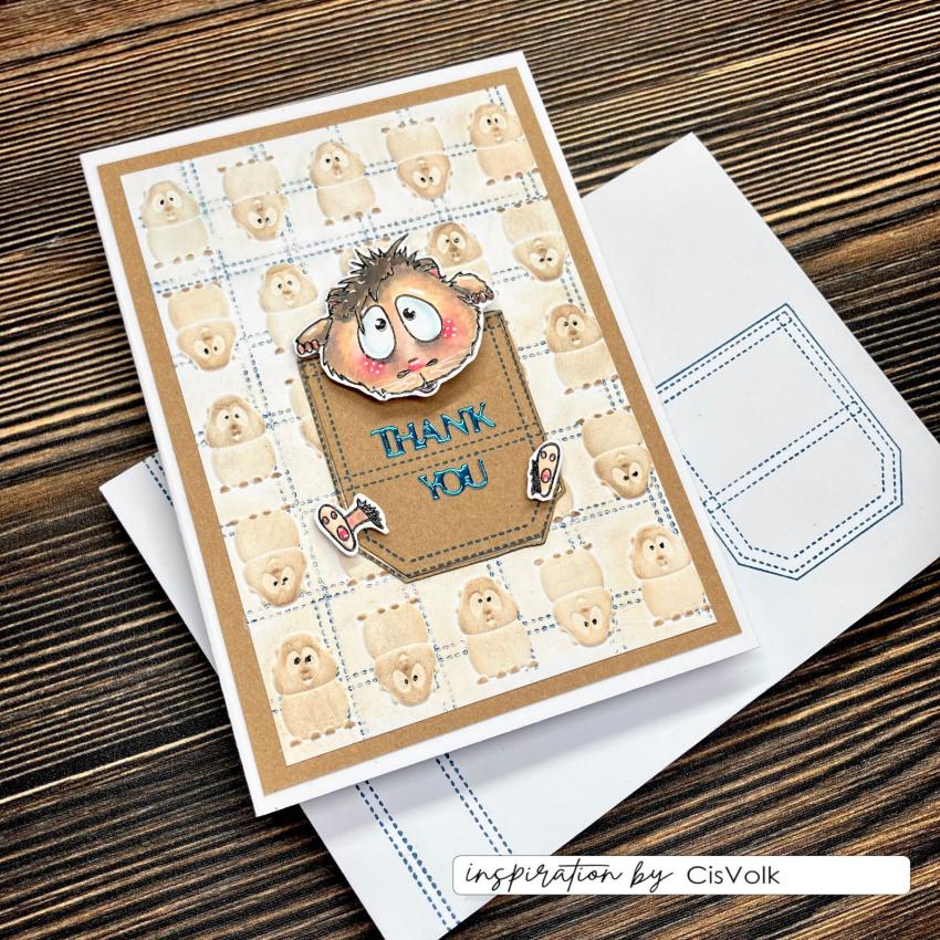 Vaessen Creative - Prägefolder "Meerschweinchen" Embossingfolder Design by Carla Creates