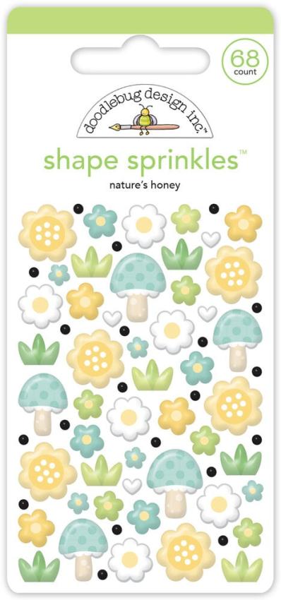 Doodlebug Design - Epoxy Sticker "Nature's Honey" Shape Sprinkles