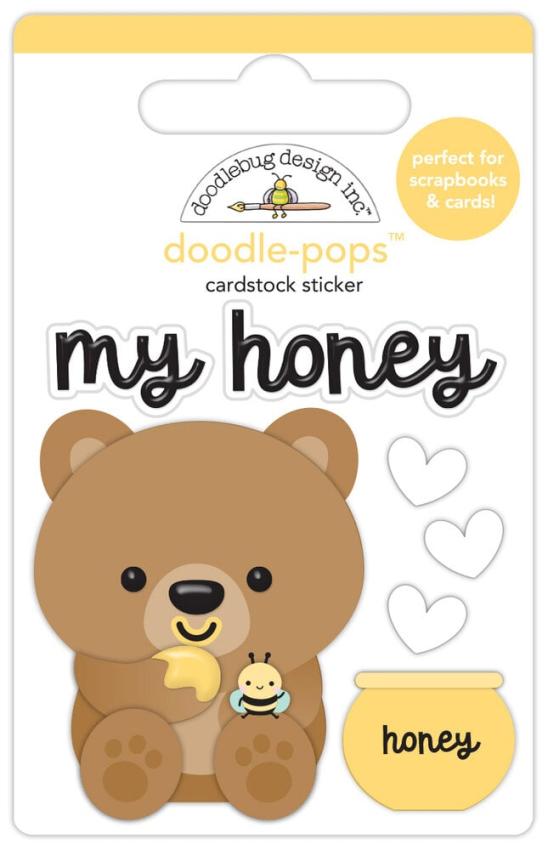 Doodlebug Design - Sticker "Bee Happy My Honey" Doodle-Pops 