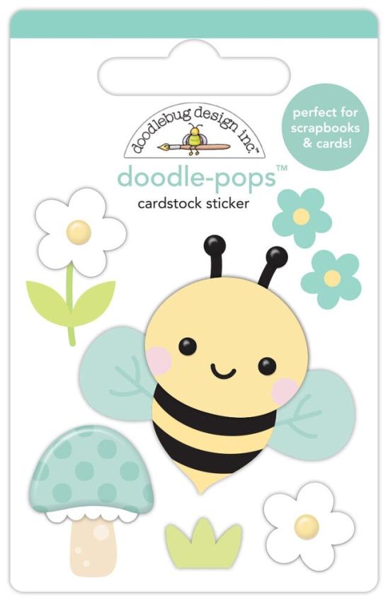 Doodlebug Design - Sticker "Bee Happy" Doodle-Pops 