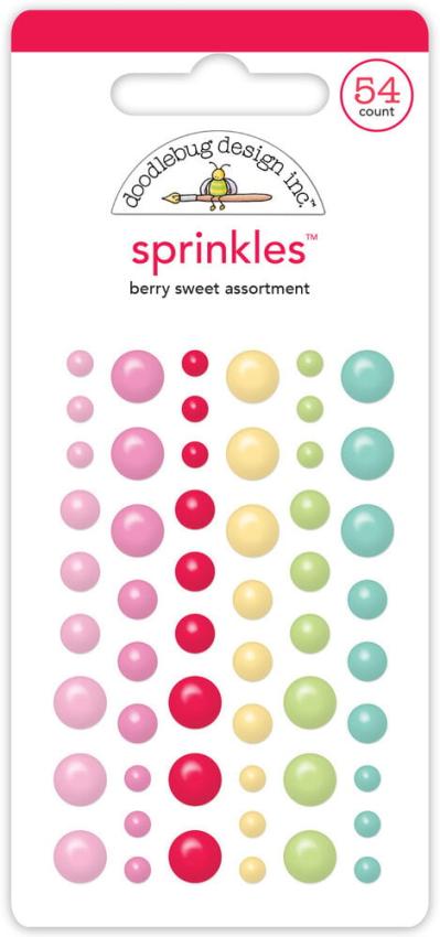 Doodlebug Design - Epoxy Sticker "Berry Sweet" Shape Sprinkles