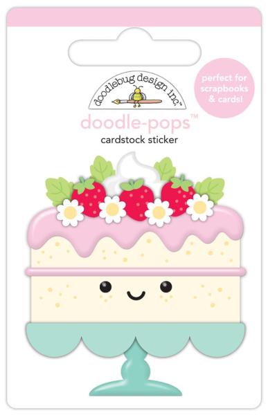 Doodlebug Design - Sticker "Berry Sweet Strawberry Shortcake" Doodle-Pops 